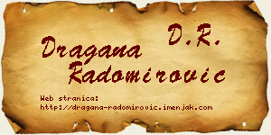 Dragana Radomirović vizit kartica
